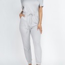 Small Grey Brooke Short Sleeve Jumpsuit