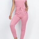 Small Mauve Brooke Short Sleeve Jumpsuit