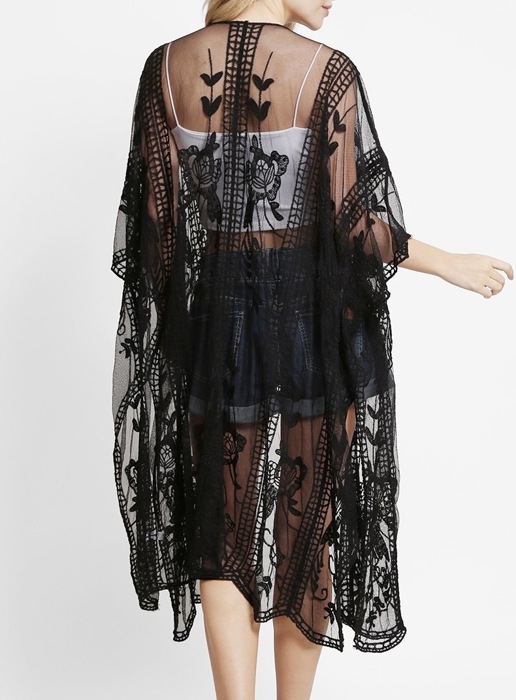 Vivian Lace Embroidered Kimono