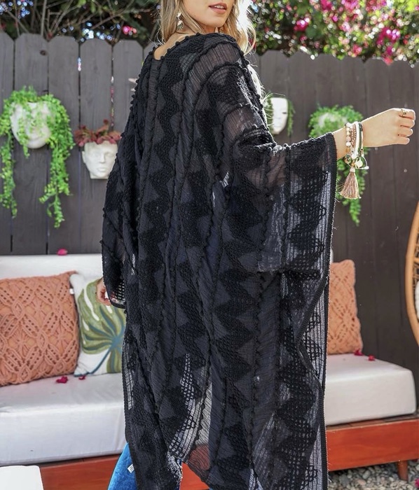 Leesa Boho chevron Lightweight kimono