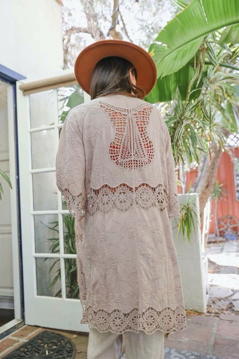 Breanna Embroidered Kimono