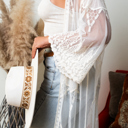  Star 3/4 Sleeve Long Boho Chic Kimono
