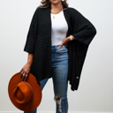  Emma Ribbed  Knit Ruana