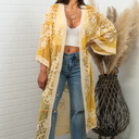 One Size Fits Most Sunshine Nadia Mesh Embroidered Boho Lace Kimono