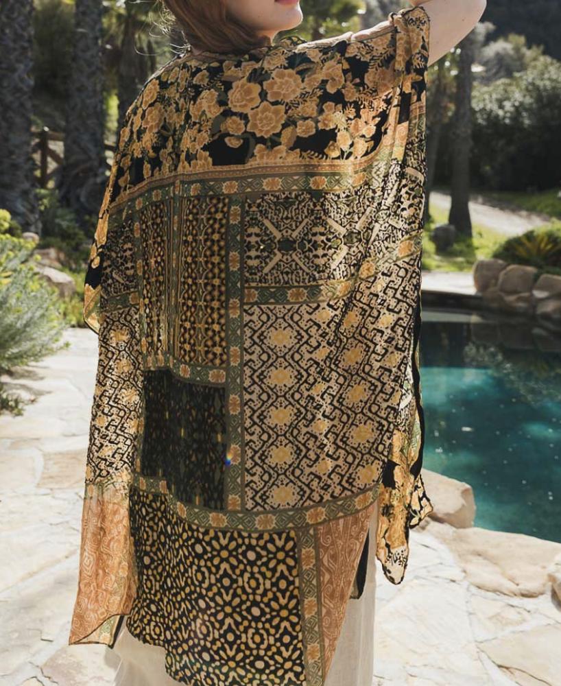 Alice Burnout Bohemian Velvet Kimono