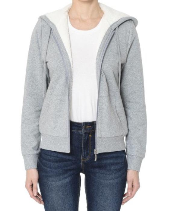 Sherpa lined Zip-up Hoodie