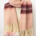  Cozy Hug Chunky Pom Tassel Scarf