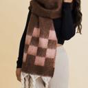 Chocolate Regina Checker Chunky Skarf