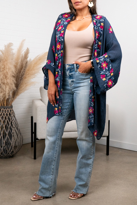 Elsa Flower Embroidered Cardigan