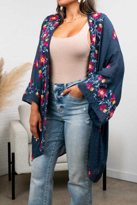 Elsa Flower Embroidered Cardigan