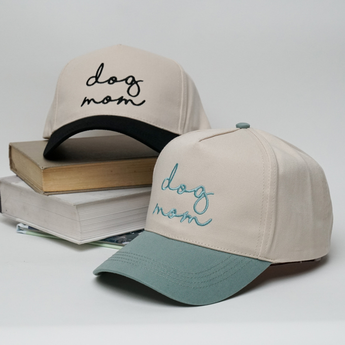 Dog Mom A-Frame Trucker Snapback Two-Tone Hat