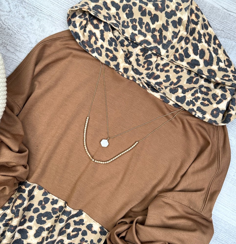 Alice Lightweight Leopard Print Hoodie