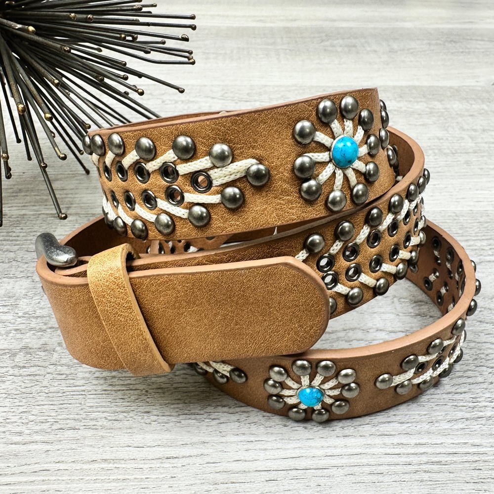 Alice Studded Faux Leather Belt