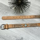 One Size Fits Most Tan Alice Studded Faux Leather Belt