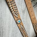 One Size Fits Most Tan Alice Studded Faux Leather Belt