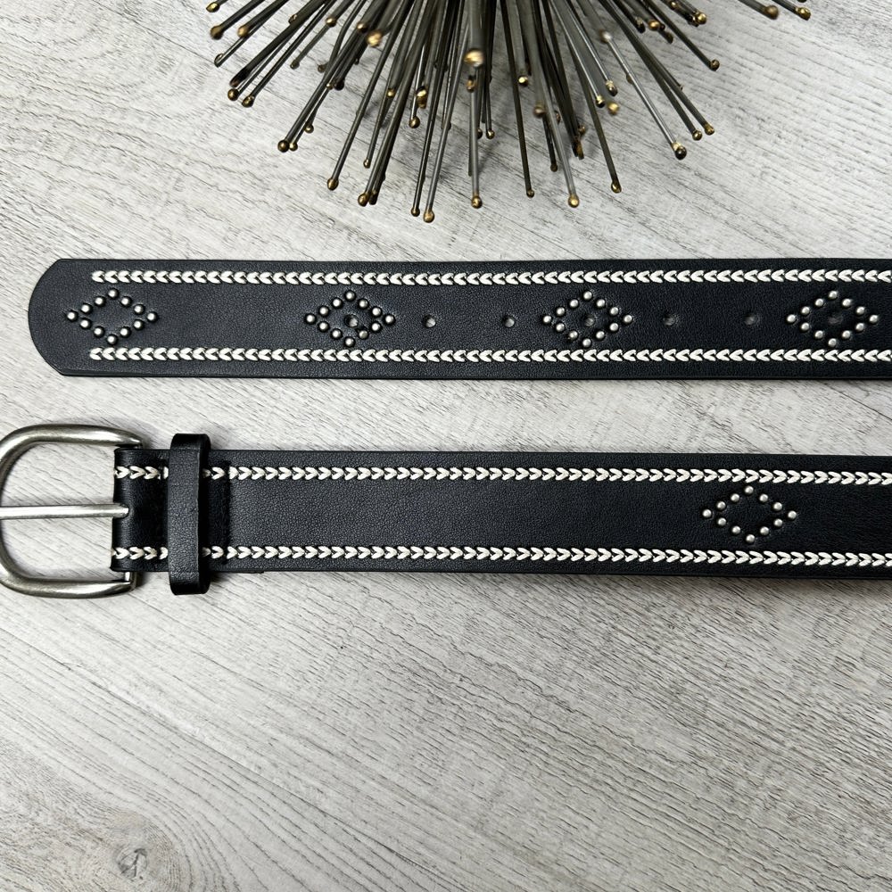 Anne Studded Faux Leather Belt