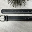 One Size Fits Most Black Anne Studded Faux Leather Belt