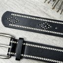 One Size Fits Most Black Anne Studded Faux Leather Belt