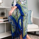 One Size Fits Most Navy Bohemian Tassel kimono