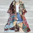 One Size Fits Most Mint Boho Print Lightweight Kimono