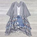 One Size Fits Most Grey Brandie Tassel Kimono