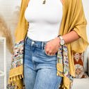 One Size Fits Most Mustard Brandie Tassel Kimono