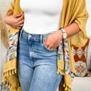 One Size Fits Most Mustard Brandie Tassel Kimono