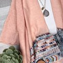 One Size Fits Most Peach Brandie Tassel Kimono