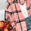 S-M Muave Everyday Casual Oversized Long Sleeve Flannel | Mauve