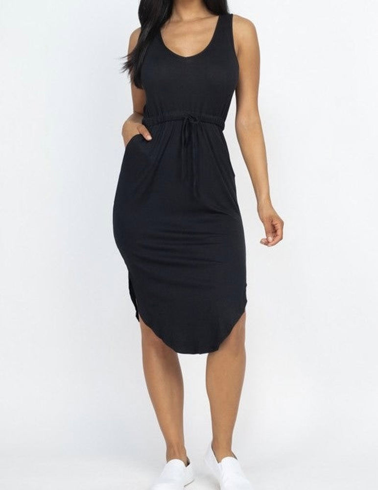 Brooke Side Pockets Sleeveless Dress