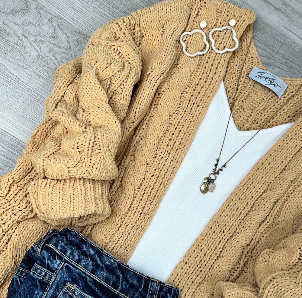 Buttery Soft Cable knit Cardigan