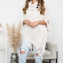  High Neck Multi Tasseled Poncho