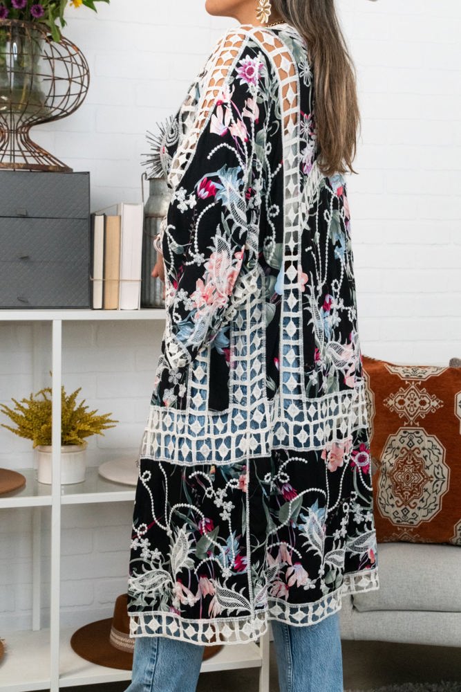 Camila Embroider Floral kimono