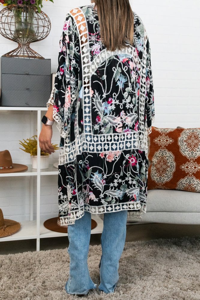 Camila Embroider Floral kimono