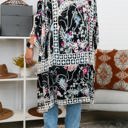 One Size Fits Most Black Camila Embroider Floral kimono