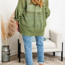 One Size Fits Most Olive Crochet Netted Cardigan