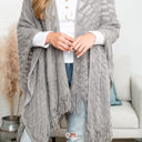 One Size Fits Most Grey Darci Comfy Ruana/Shawl