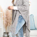 One Size Fits Most Grey Darci Comfy Ruana/Shawl