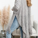 One Size Fits Most Grey Darci Comfy Ruana/Shawl