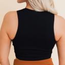 M-L Black Everyday Ribbed Crop Top