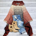  Herringbone Hooded Poncho