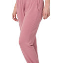 Medium Mauve High-Waisted Smocked Lounge Jogger