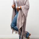 One Size Fits Most Grey Kayla Cozy Bohemian Ruana