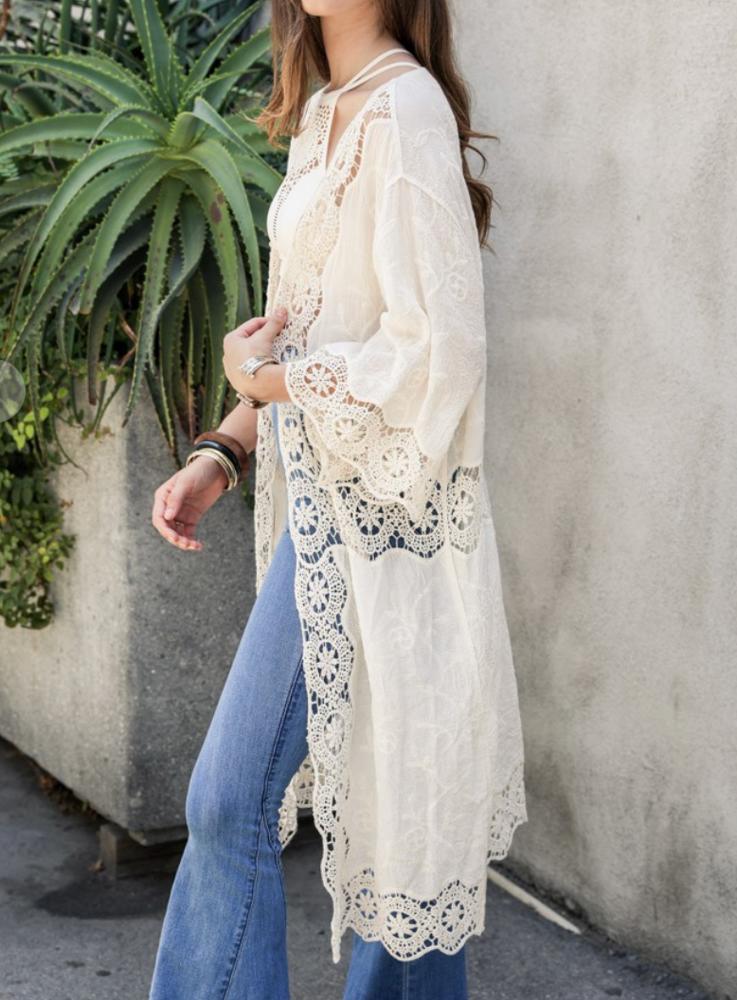 Kellie Embroidered Kimono