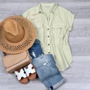 Small Sage Luna button up shirt