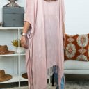 One Size Fits Most Pink Luna Tie Dye Kimono