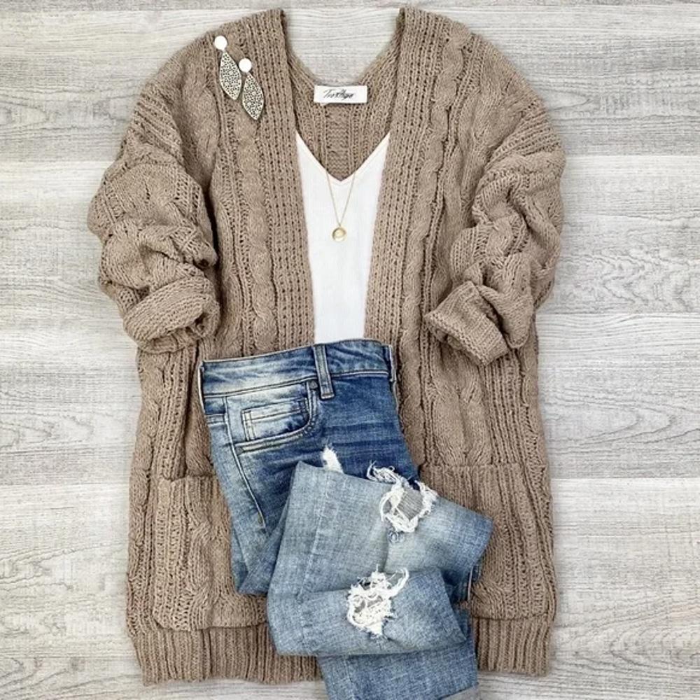 Buttery Soft Cable knit Cardigan