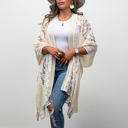  Madison Floral Lace Textured Kimono