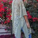 One Size Fits Most Sage Madison Floral Lace Textured Kimono