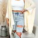 One Size Fits Most Ivory Meghan Embroidered Boho Kimono